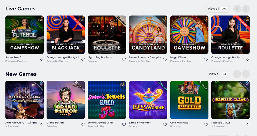 Kinghills Casino games